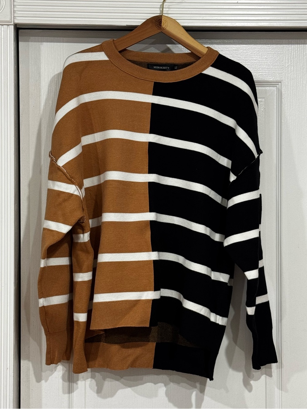 Women’s striped color block sweater